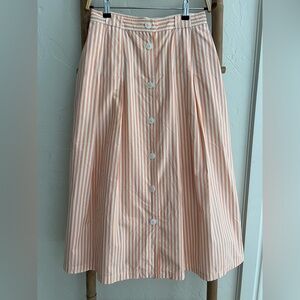 Chaus vintage Striped Skirt in Peach and White
